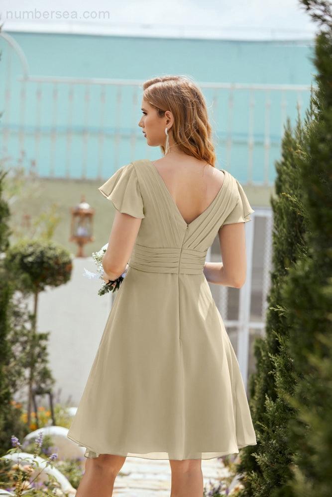 Knie langes Homecoming-Kleid Formell Cocktail Abschlussballkleid 28013