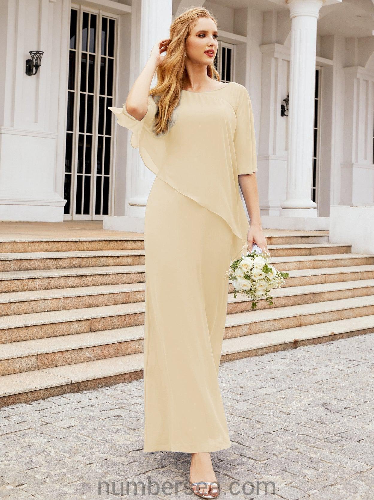 Vestido de festa formal comprido Numbersea com capa e folhos 28026 