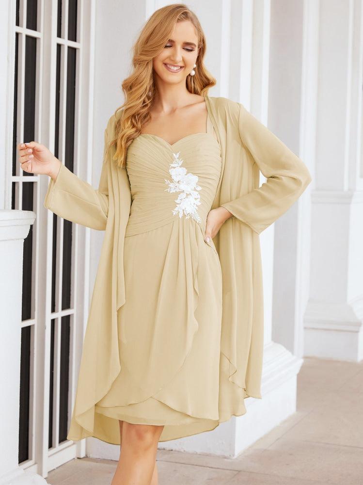 Vestidos de noiva para mãe da noiva Numbersea com aplicações de renda para convidados de casamento 28066 