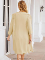 Vestidos para mãe da noiva Numbersea Vestido de baile Vestido casual plissado 28065 