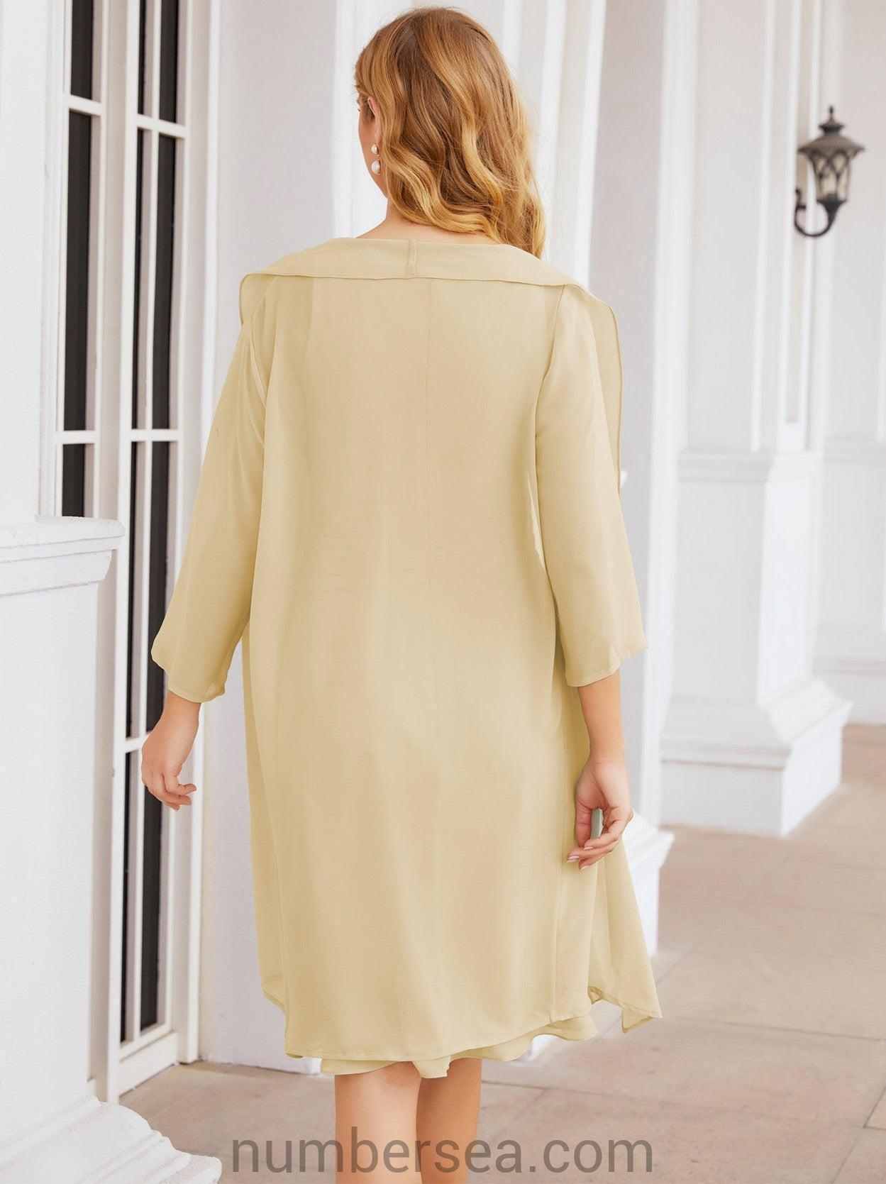 Vestidos para mãe da noiva Numbersea Vestido de baile Vestido casual plissado 28065 