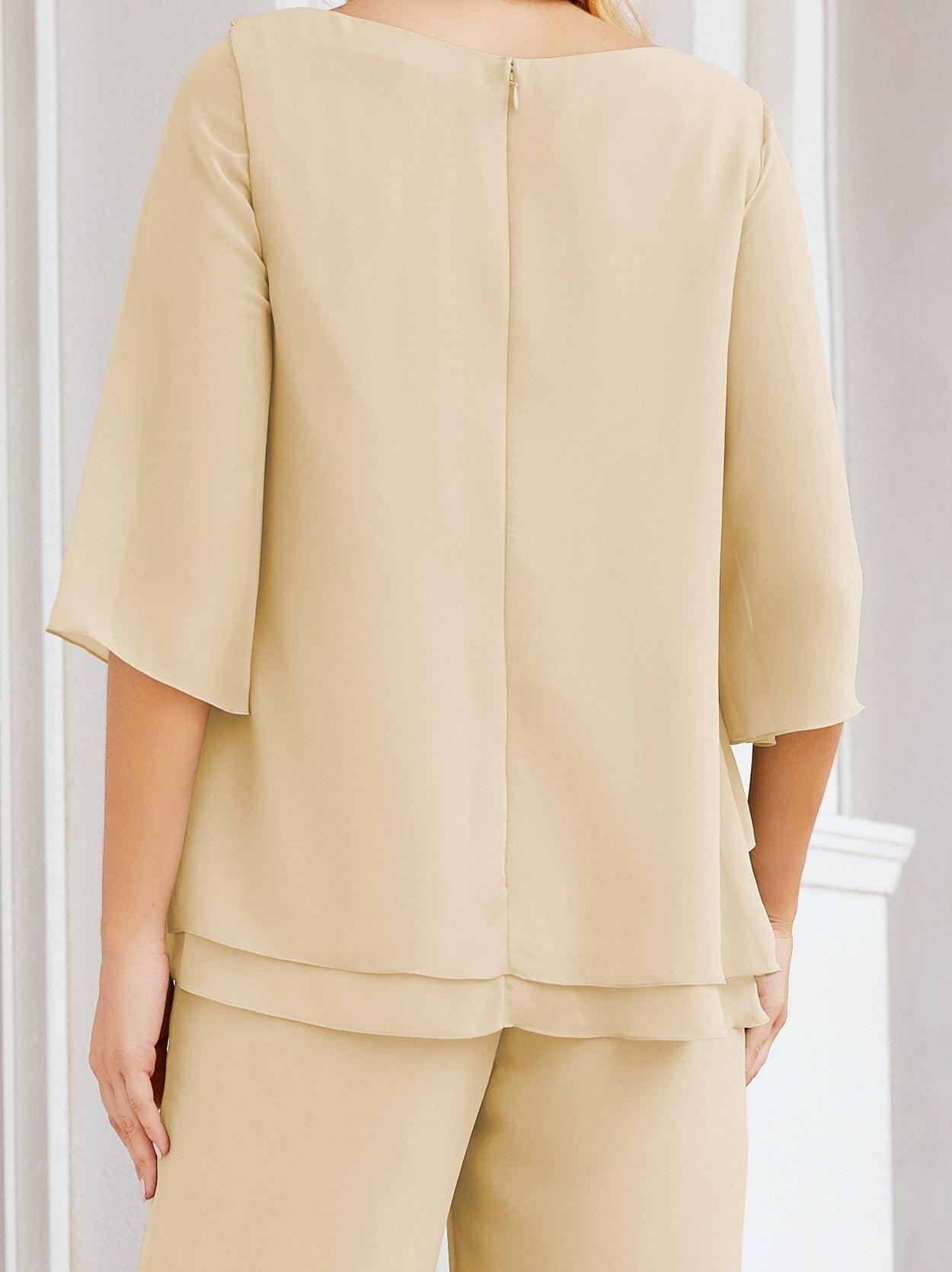 Vestido elegante de 2 peças para mãe da noiva Numbersea, tamanho grande, com folhos, camadas, roupão prateado 28064 