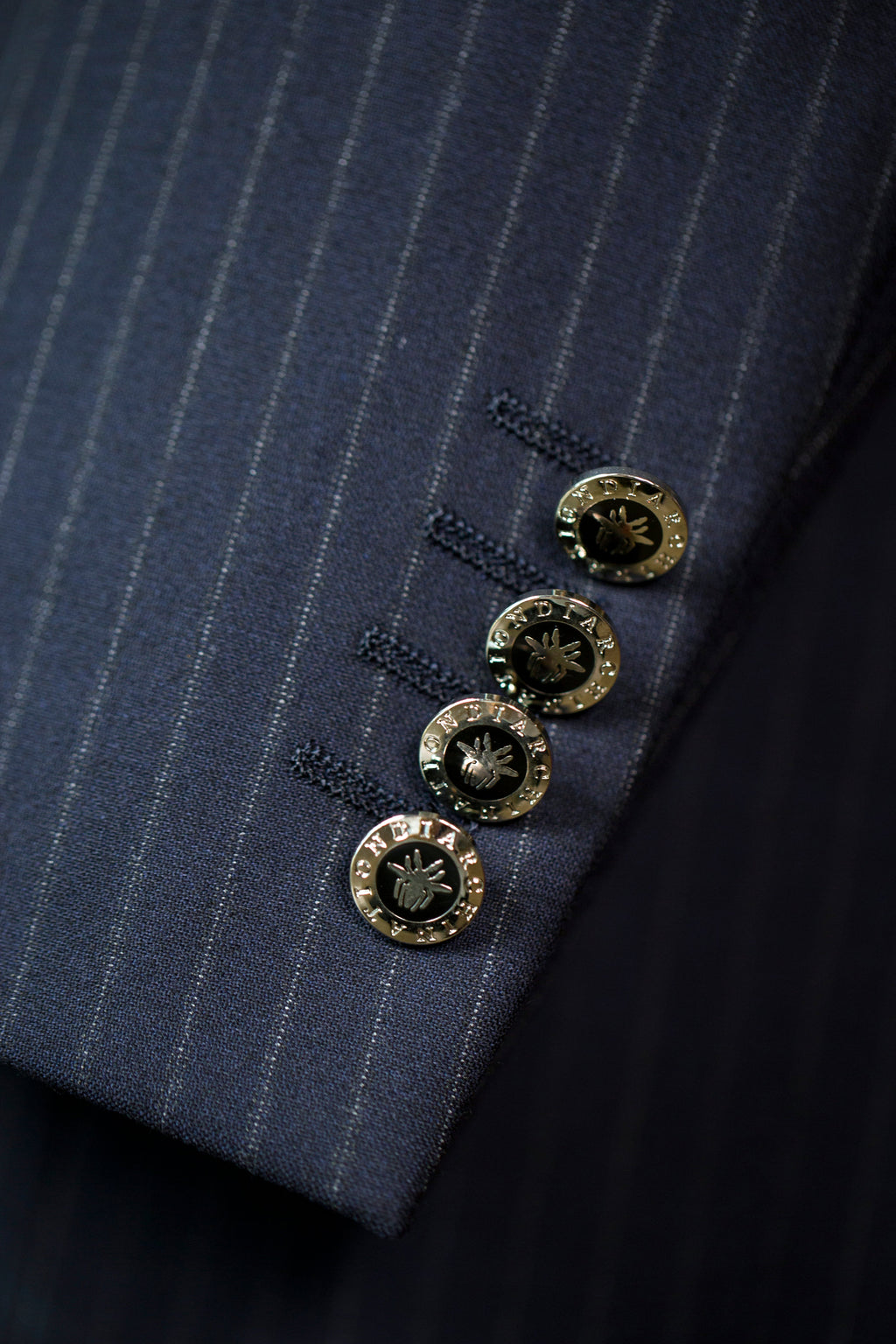 Double-Breasted Pinstripe Wool Suit | Tailored Formal Groom & Business Suit