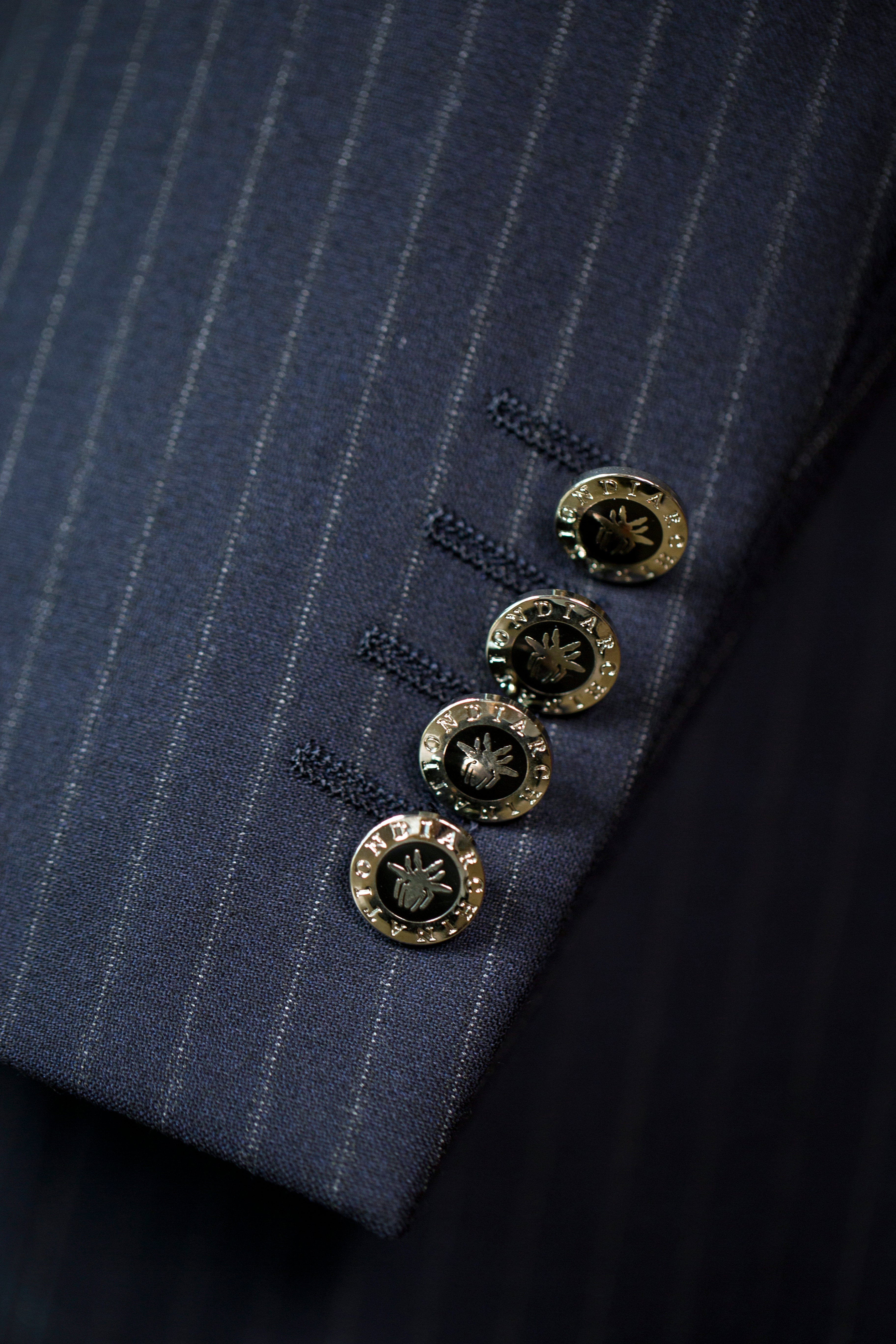 Double-Breasted Pinstripe Wool Suit | Tailored Formal Groom & Business Suit