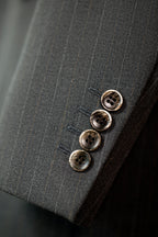 Three-Piece Pinstripe Wool Suit | Tailored Formal Groom & Business Suit