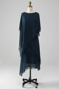 Schlichtes elegantes Chiffonkleid für die Brautmutter