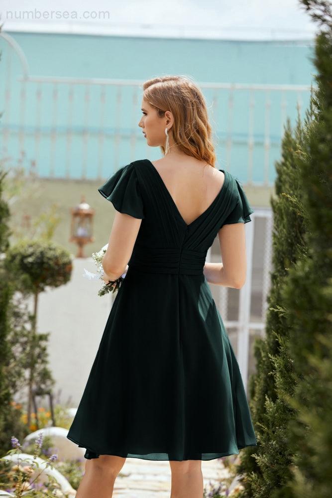 Knie langes Homecoming-Kleid Formell Cocktail Abschlussballkleid 28013