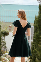 Knie langes Homecoming-Kleid Formell Cocktail Abschlussballkleid 28013