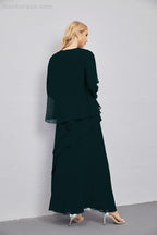 Mother of Bride Dresses with Open Front Lightweight Cardigan Formal Prom Gown  28081