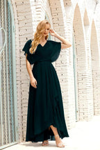 Numbersea  Mother of The Bride Dresses Plus Size V-Neck Floor Length Formal Prom Dress for Wedding Guest 28020