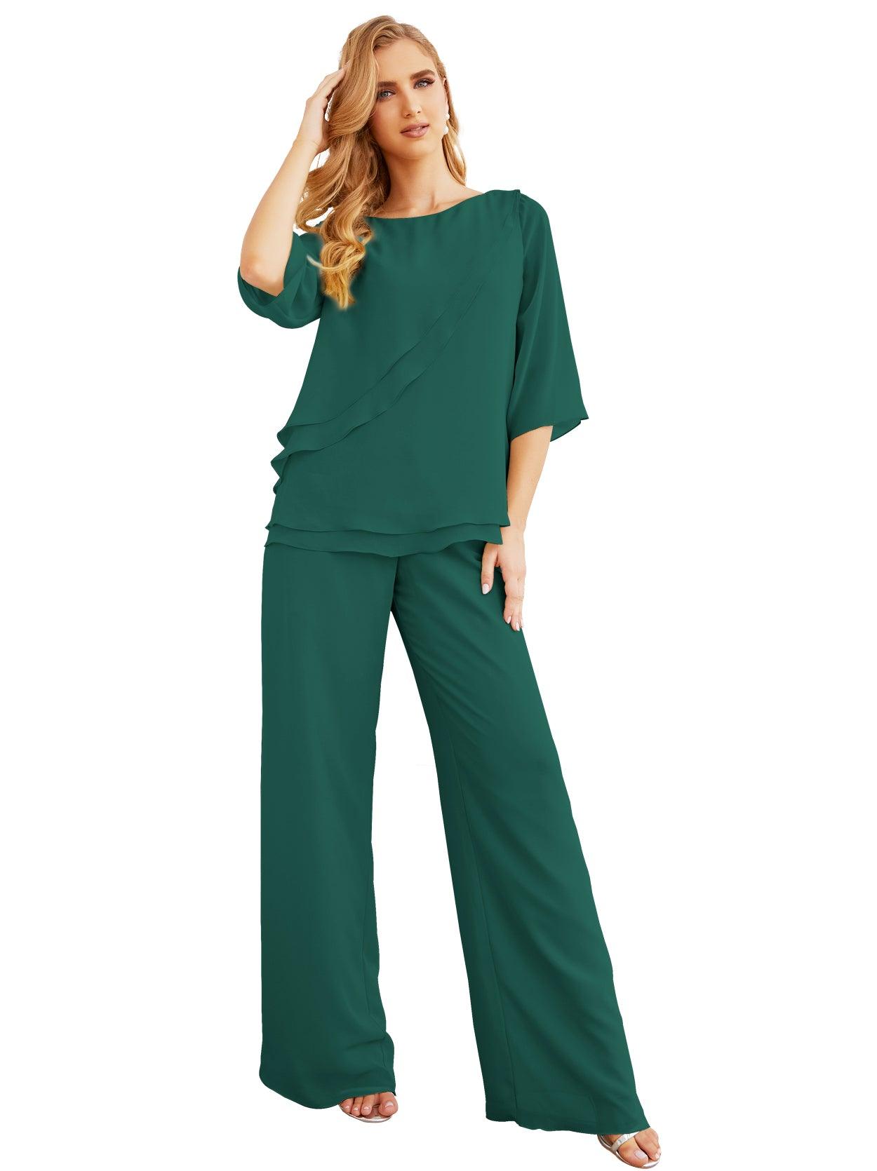 Vestido elegante de 2 peças para mãe da noiva Numbersea, tamanho grande, com folhos, camadas, roupão prateado 28064 