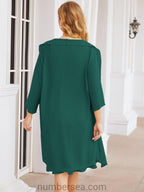 Vestidos para mãe da noiva Numbersea Vestido de baile Vestido casual plissado 28065 