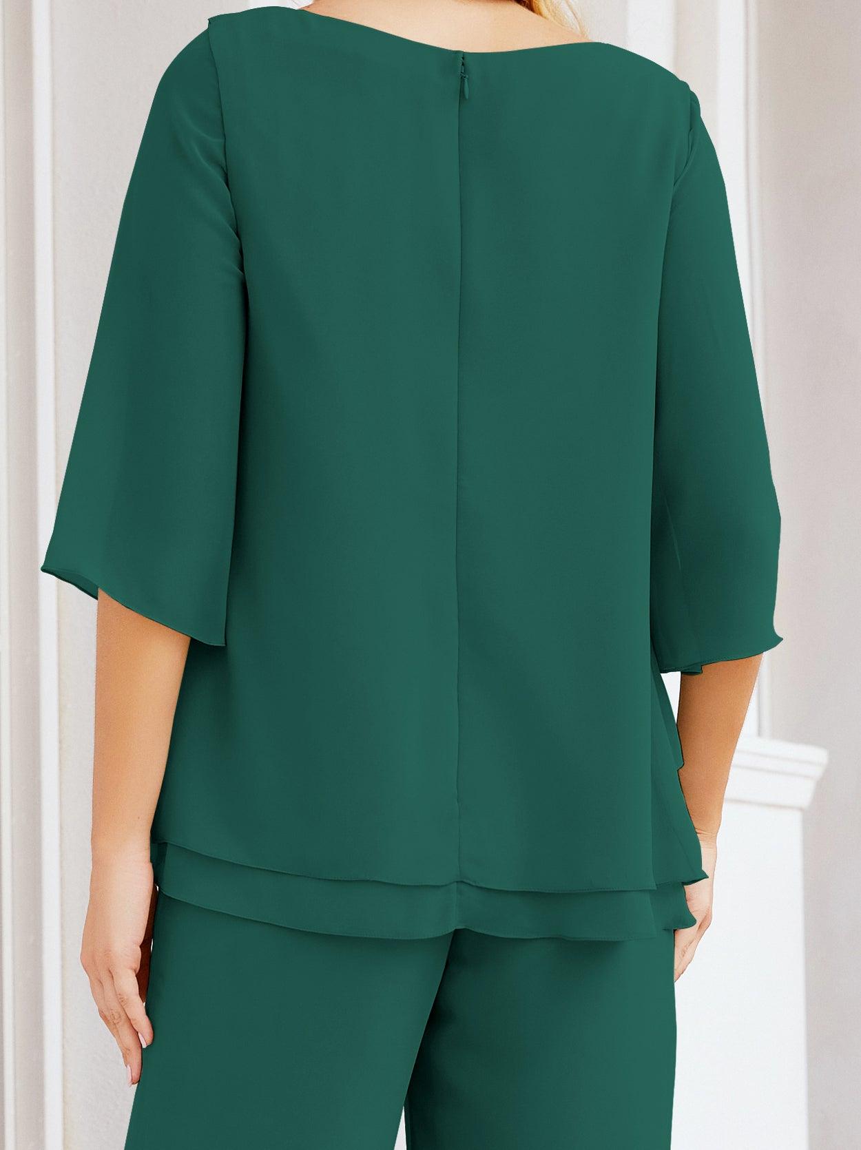 Vestido elegante de 2 peças para mãe da noiva Numbersea, tamanho grande, com folhos, camadas, roupão prateado 28064 