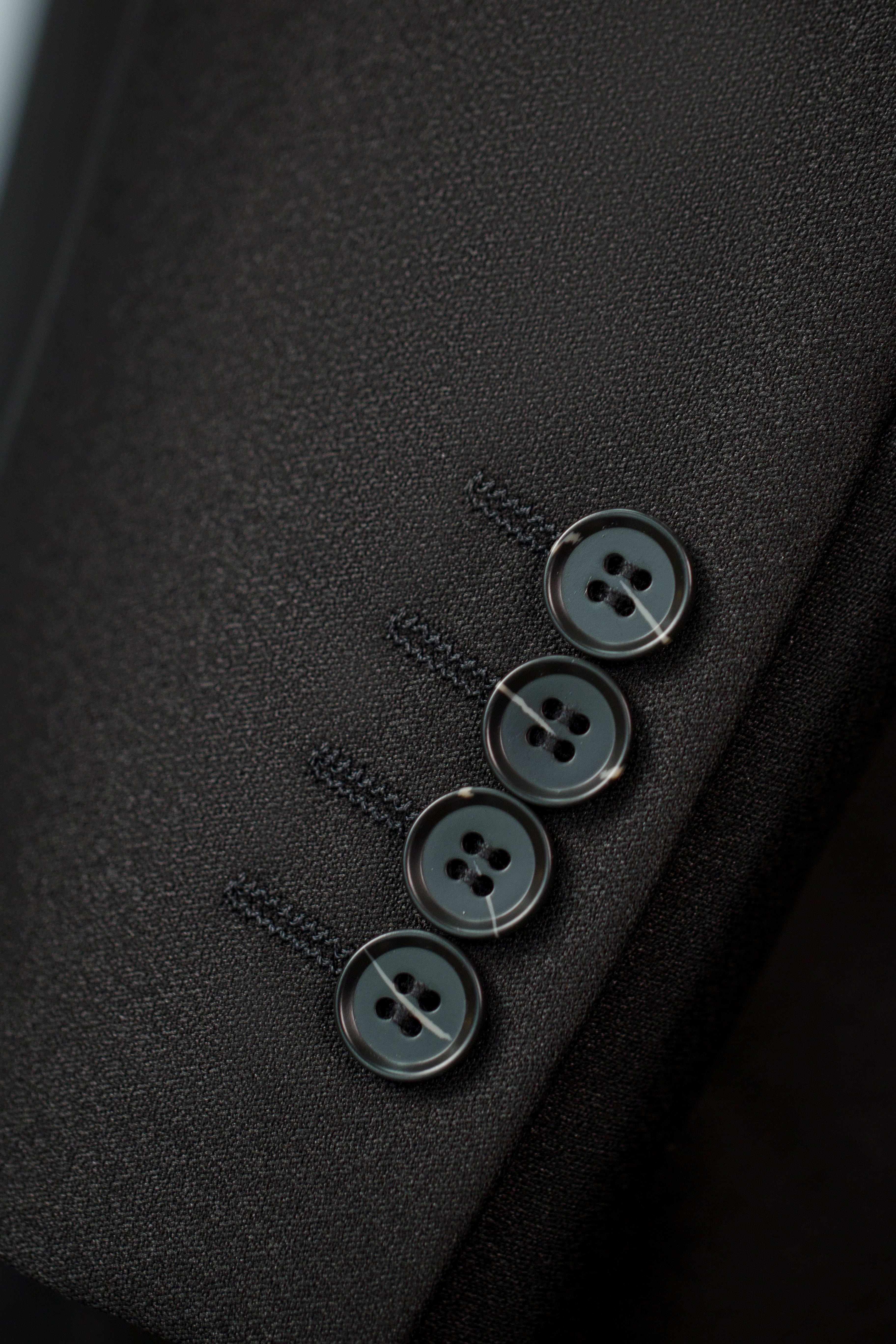 Double-Breasted Black Wool Tuxedo | Classic Tailored Formal Groom Suit