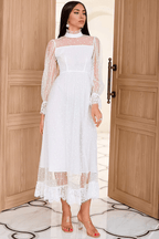 Mother of the Bride Dress A Line Jewel White Lace