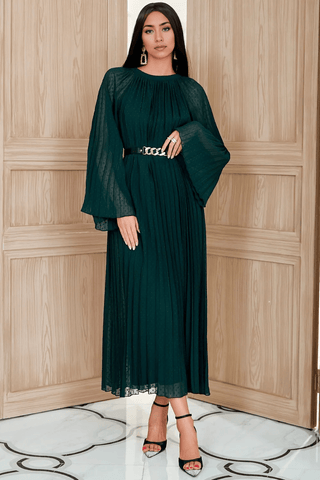Kleid für die Brautmutter mit Juwelen und runden Punkten