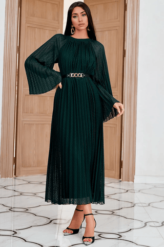 Kleid für die Brautmutter mit Juwelen und runden Punkten