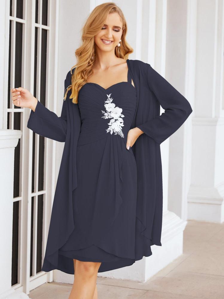 Vestidos de noiva para mãe da noiva Numbersea com aplicações de renda para convidados de casamento 28066 