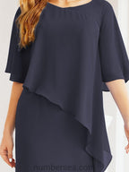 Vestido de festa formal comprido Numbersea com capa e folhos 28026 