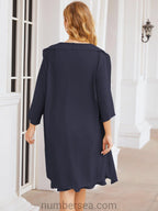 Vestidos para mãe da noiva Numbersea Vestido de baile Vestido casual plissado 28065 