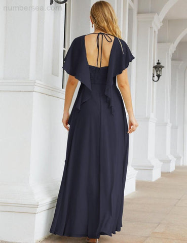 Numbersea Bridesmaid Dresses Backless Formal Prom Gowns for Evening Party Mother of The Bride Dress 28040