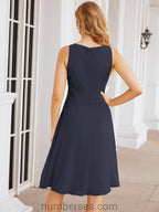 Vestidos para mãe da noiva Numbersea Vestido de baile Vestido casual plissado 28065 