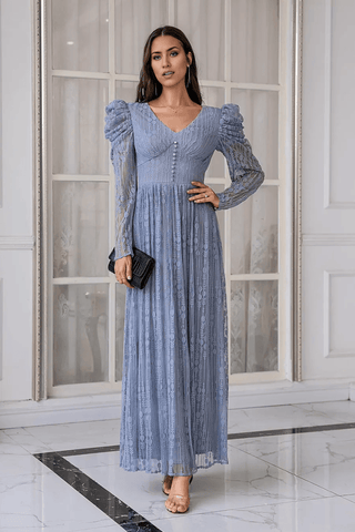 Kleid für die Brautmutter, Spitze, lang, mit Ärmeln