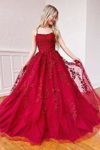 A-line Round Neck Tulle Lace Yellow Prom Dress Formal Dress PSK032