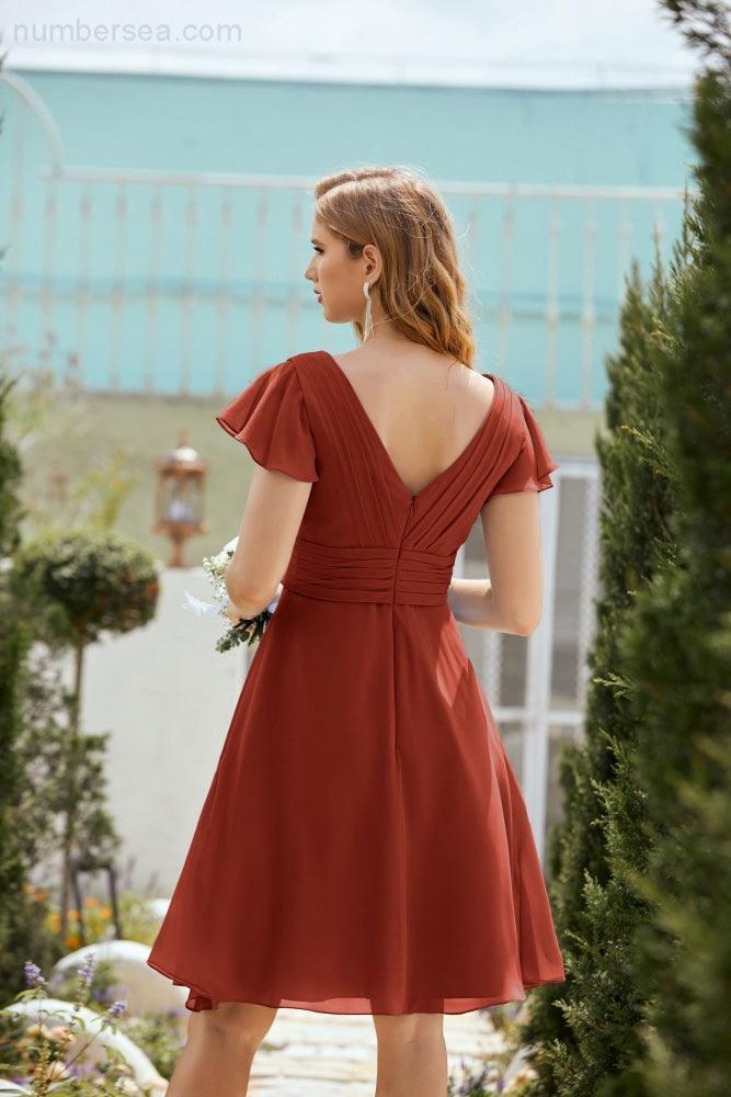 Knie langes Homecoming-Kleid Formell Cocktail Abschlussballkleid 28013