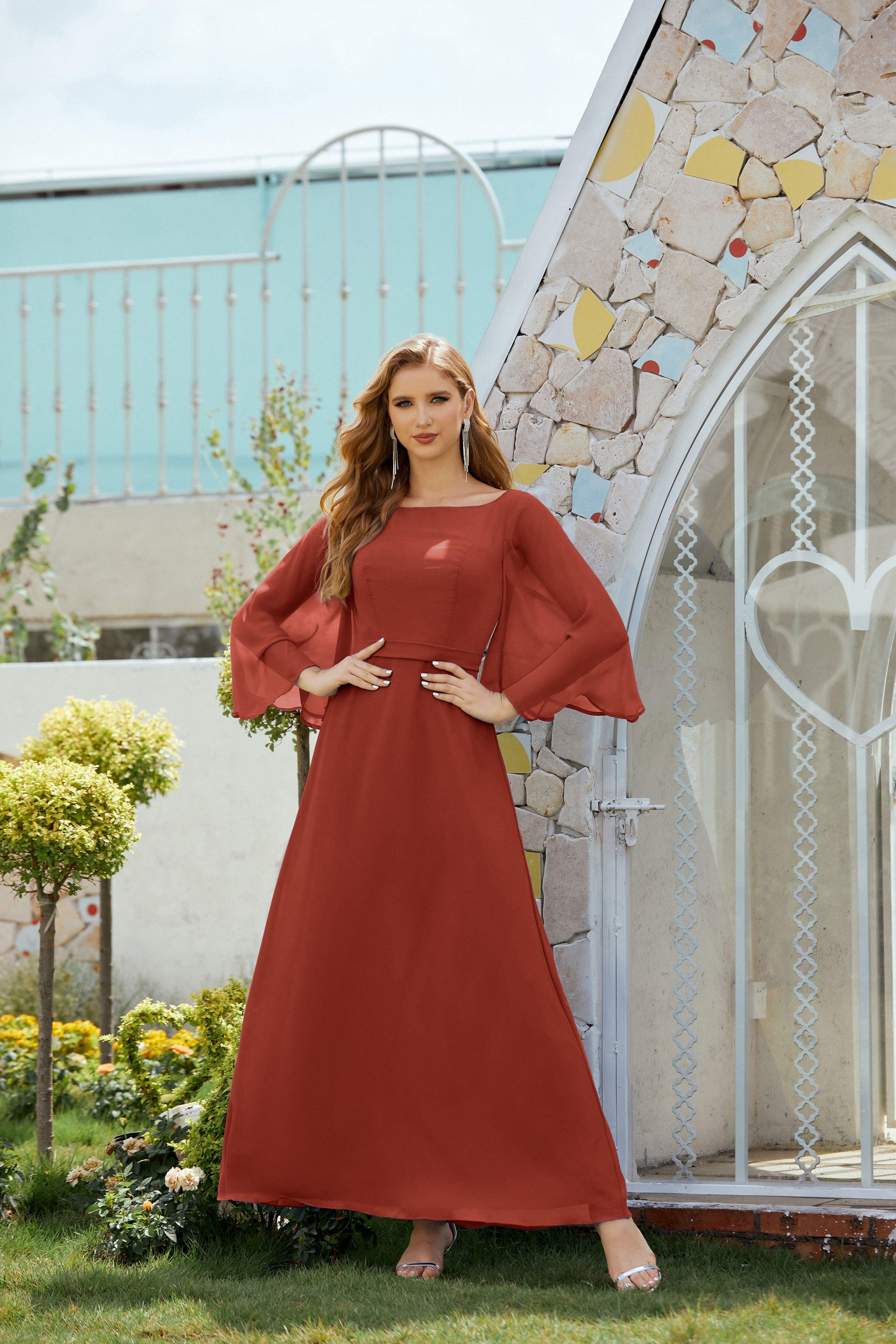 Vestidos para a mãe da noiva Numbersea Vestido de cerimónia para convidada de casamento 28012 