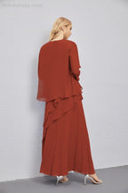 Mother of Bride Dresses with Open Front Lightweight Cardigan Formal Prom Gown  28081