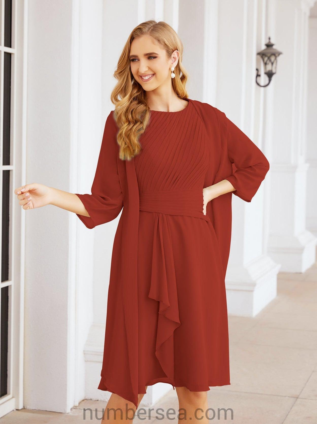 Vestidos para mãe da noiva Numbersea Vestido de baile Vestido casual plissado 28065 