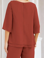 Vestido elegante de 2 peças para mãe da noiva Numbersea, tamanho grande, com folhos, camadas, roupão prateado 28064 