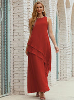 Vestidos longos de chiffon plus size para mãe da noiva, vestido formal de madrinha de casamento, 28019 