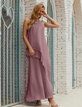 Chiffon Langes Plus Size Kleider für die Brautmutter Formelles Brautjungfern-Ballkleid 28019 