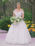 Abito da sposa lungo affascinante con scollo a barchetta, pizzo, linea A e zip anteriore. DB10049