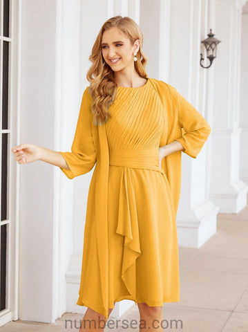 Numbersea Mother of The Bride Dresses Prom Dress Casual Pleated Dress  28065