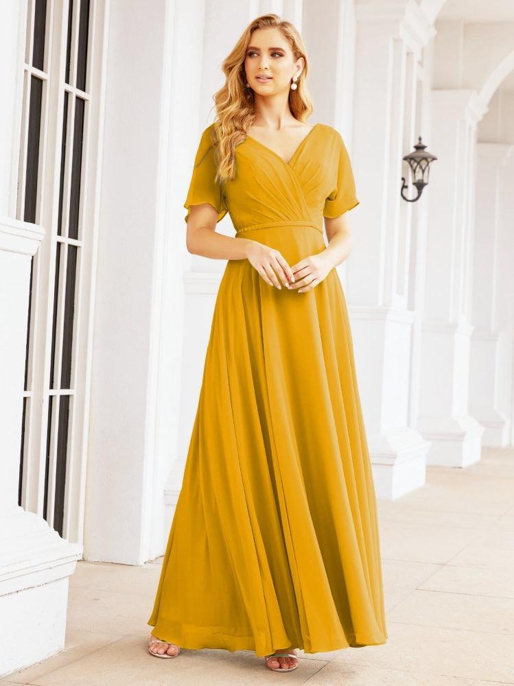 Vestidos de cerimónia de baile Numbersea para mãe da noiva, mangas curtas, vestido de madrinha 28049 