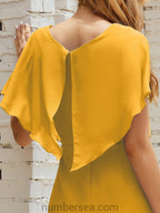 Vestidos de Baile de Regreso a Casa Sin Mangas Largo a la Rodilla Modelo 28021