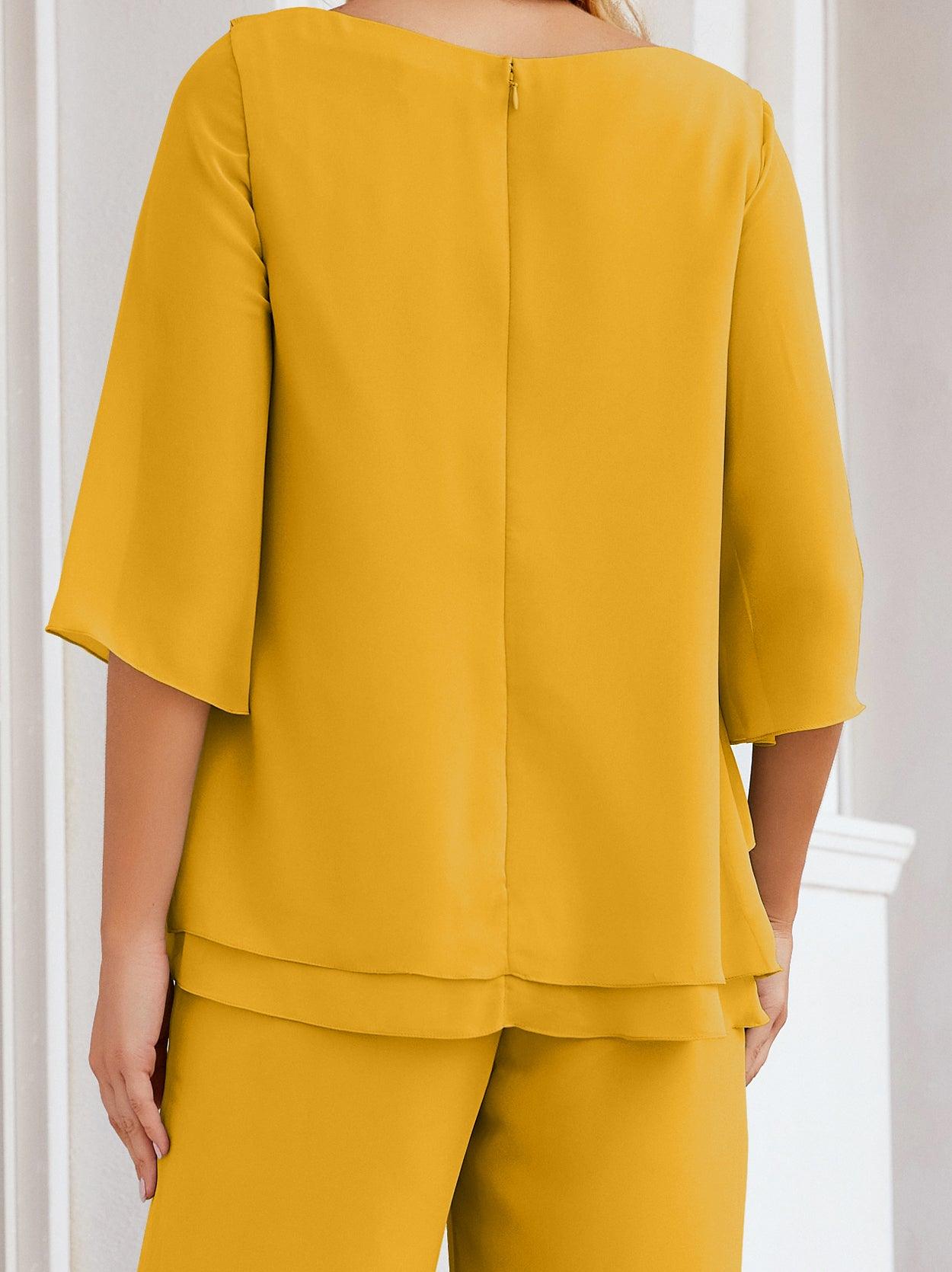 Vestido elegante de 2 peças para mãe da noiva Numbersea, tamanho grande, com folhos, camadas, roupão prateado 28064 