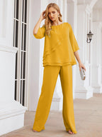 Vestido elegante de 2 peças para mãe da noiva Numbersea, tamanho grande, com folhos, camadas, roupão prateado 28064 