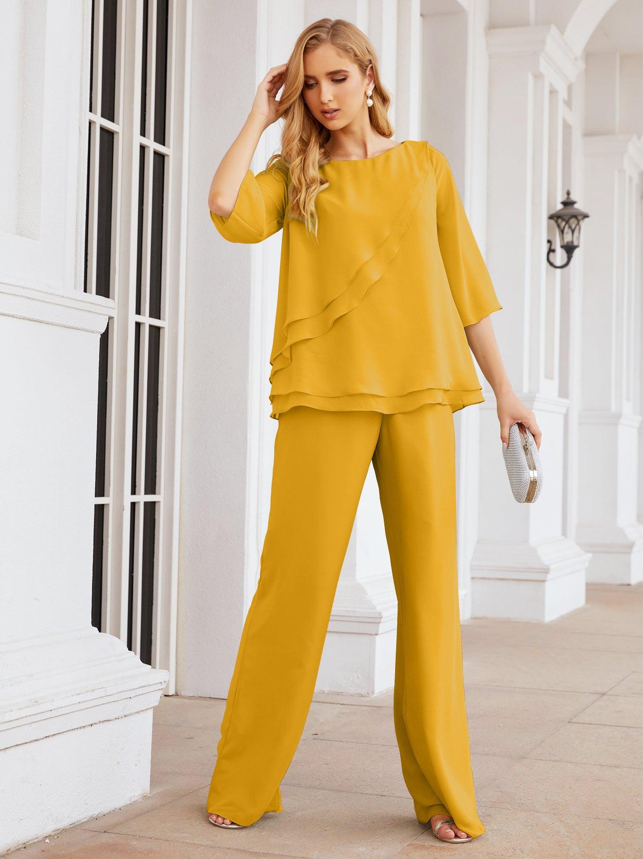 Vestido elegante de 2 peças para mãe da noiva Numbersea, tamanho grande, com folhos, camadas, roupão prateado 28064 