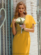 Vestidos de Baile de Regreso a Casa Sin Mangas Largo a la Rodilla Modelo 28021