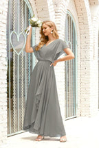 Numbersea  Mother of The Bride Dresses Plus Size V-Neck Floor Length Formal Prom Dress for Wedding Guest 28020