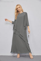 Mother of Bride Dresses with Open Front Lightweight Cardigan Formal Prom Gown  28081