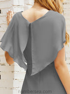Vestidos de Baile de Regreso a Casa Sin Mangas Largo a la Rodilla Modelo 28021