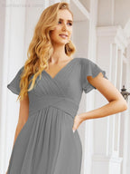 Vestidos de cerimónia de baile Numbersea para mãe da noiva, mangas curtas, vestido de madrinha 28047 