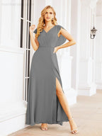 Numbersea Bridesmaid Dresses Cape Formal Prom Dress Open Back Gowns for Mother of The Bride 28058