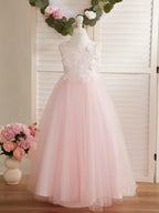Dream Princess Sleeveless Lace and Tulle with Beading Flower Girl Dress - view 6