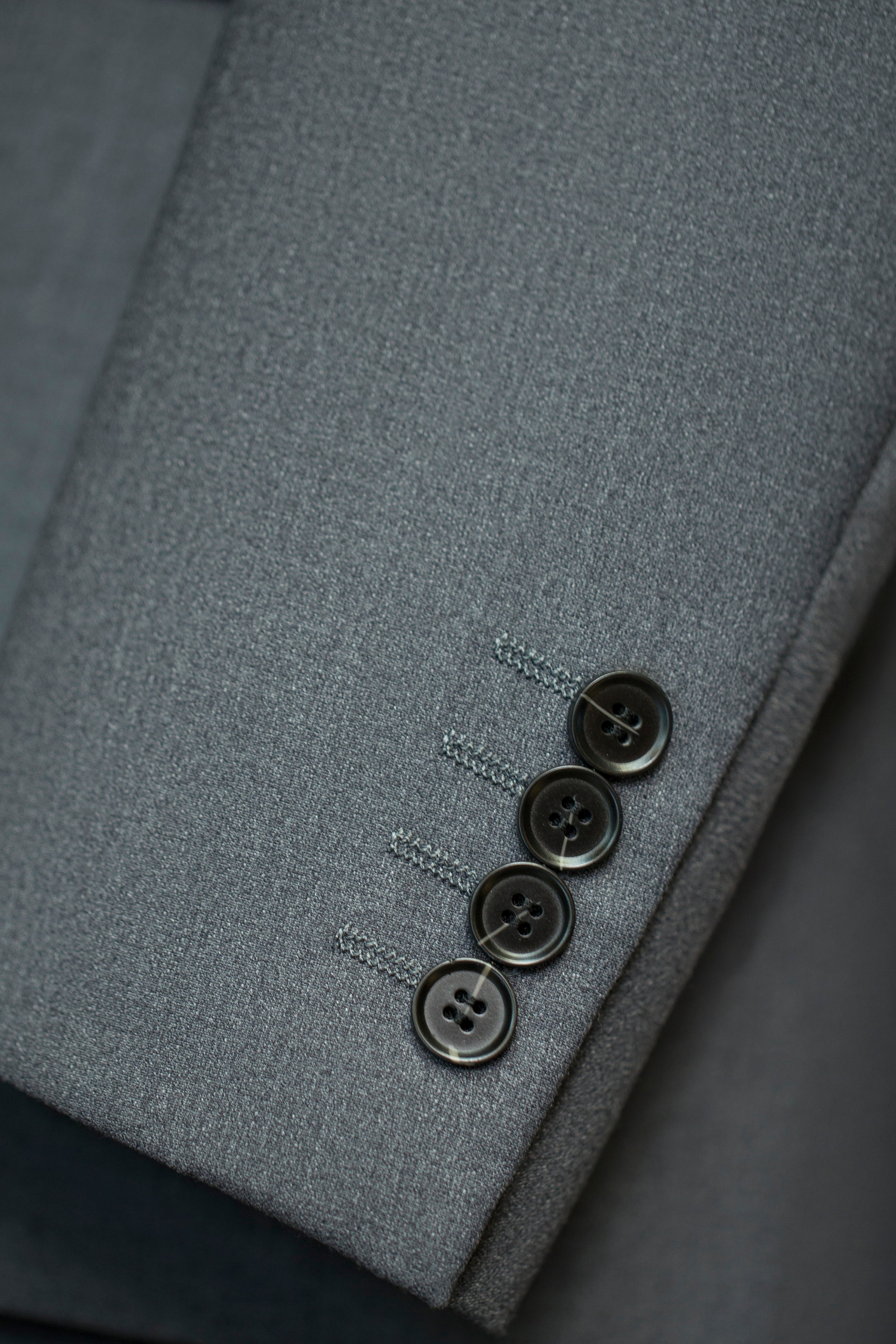 Three-Piece Solid Wool Wedding Suit | Classic Tailored Formal Groom Suit